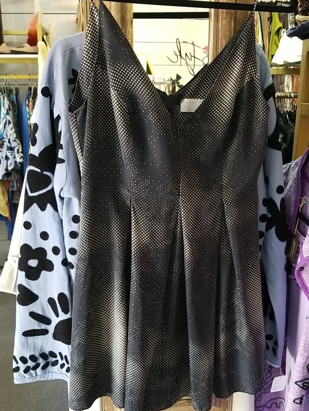 Zimmermann Black Polka Dot V-Neck Dress